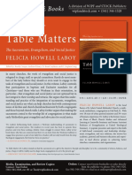 Table Matters Promo Flyer