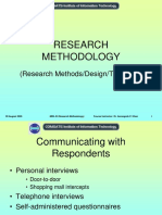 Research Methodology: (Research Methods/Design/Technique)