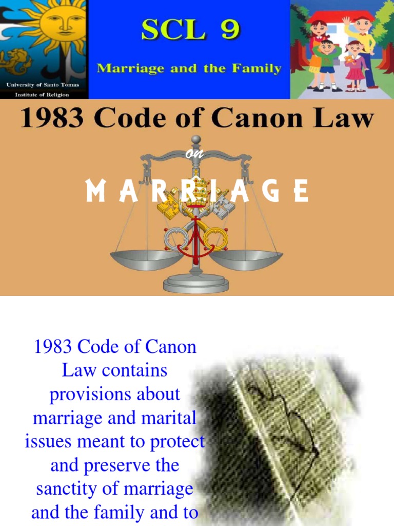 Canon Law On Marriage PDF Marriage Intimate Relationships
