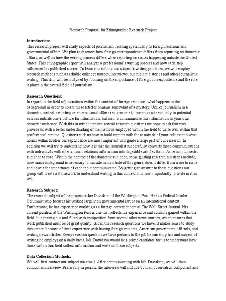 Ethnographic Study of Foreign Journalism | PDF | Journalism | Ethnography