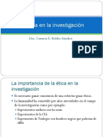 La Ética en La Investigación: Dra. Carmen E. Robles Sánchez