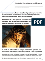 Cuidado El Jesucristo de Los Evangelios No Es El Cristo de La New Age