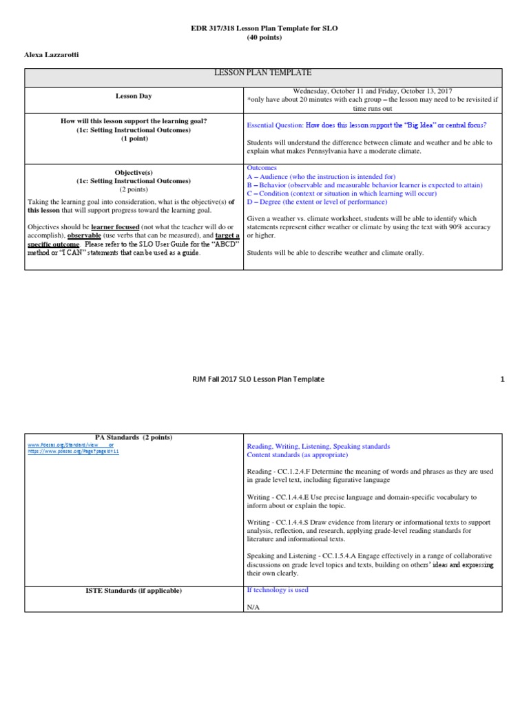 Lesson Plan 2 | Download Free PDF | Lesson Plan | Special Education