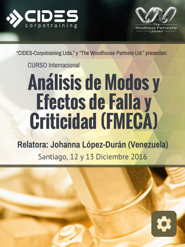 Curso Internacional FMECA PDF | PDF | Liderazgo | Diseño