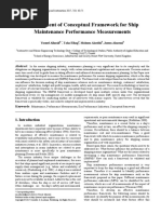 Development of Conceptual Framework for Ship Maintenance Performance Measurements