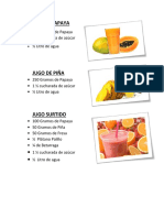 Receta Jugos