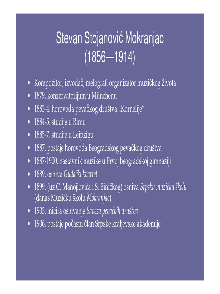 Mokranjac | PDF