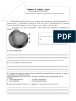 Avaliação de Ciências - Camadas da Terra e Formação de Rochas