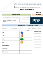 Diseño de Acta Electoral