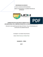 Administracion de Recursos Humanos en El Desarrollo Organizacional en La Empresa Drager