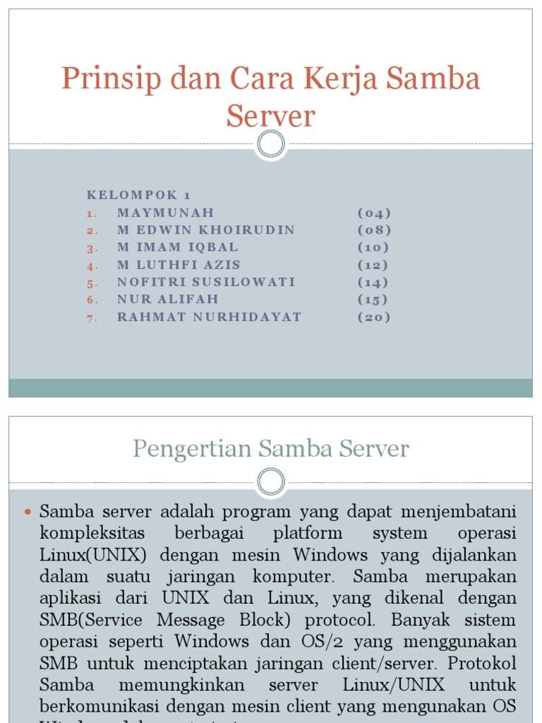 Prinsip dan Fungsi Samba Server | PDF | Komputer