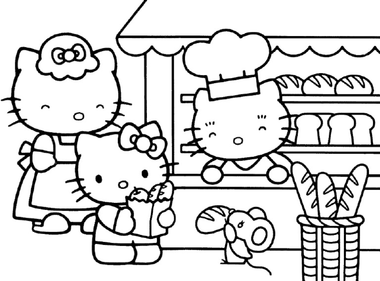  Mewarnai  Gambar Hello  Kitty  9