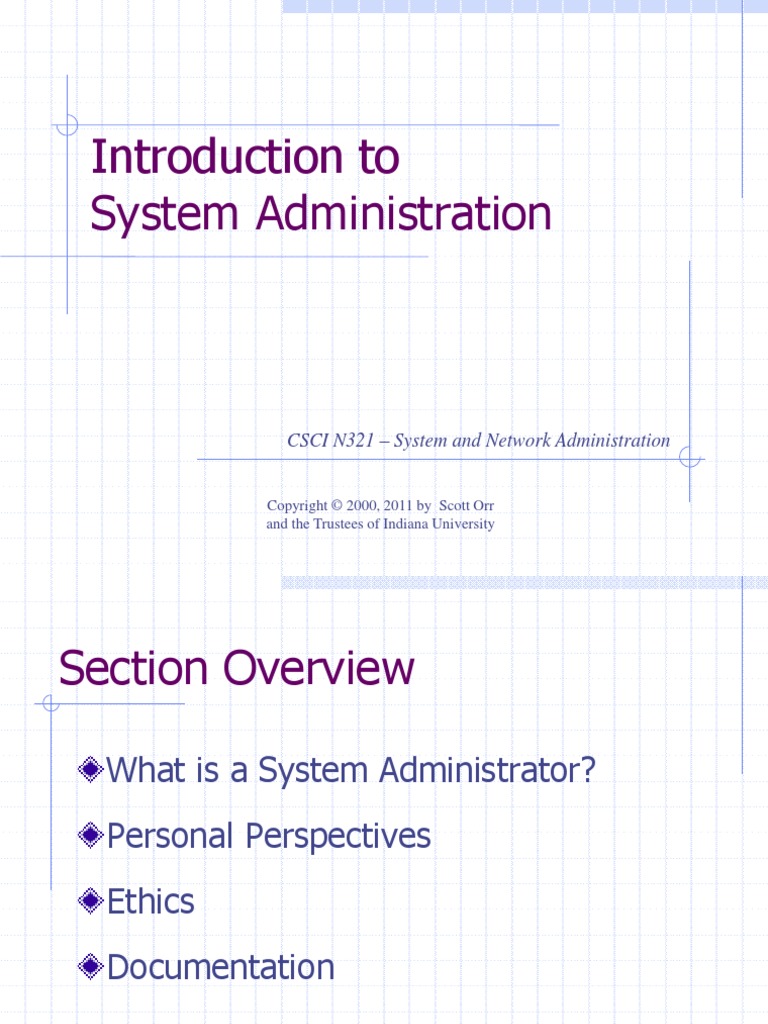 Intro Sysadmin | PDF | System Administrator | Documentation