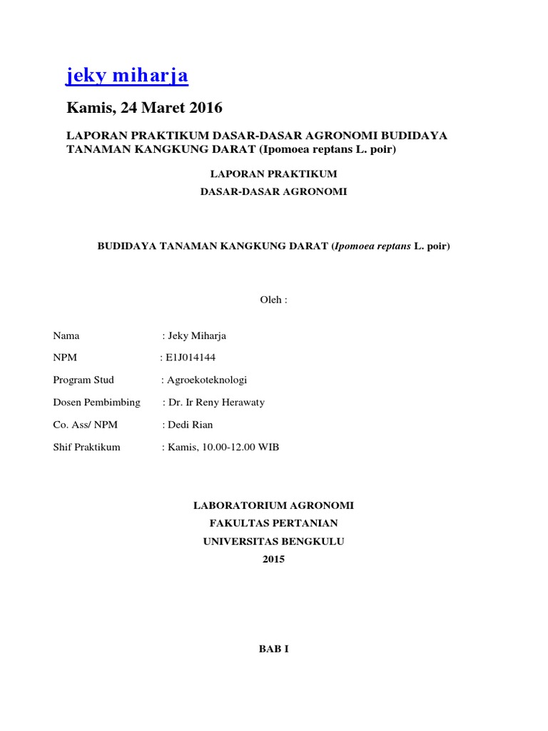 contoh laporan praktikum