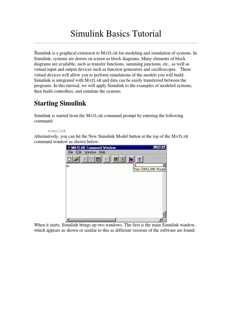 Simulink Basics Tutorial PDF | PDF | Matlab | Force