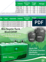 Daftar Harga Bio Septic Tank BioComp