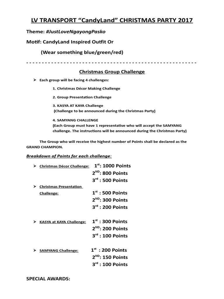 Criteria For Judging 2017 PDF Leisure Entertainment (General)