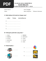 Contoh Soal Ulangan Anak Tk