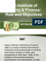 Indian Institute of Banking & Finance Role and Objectives