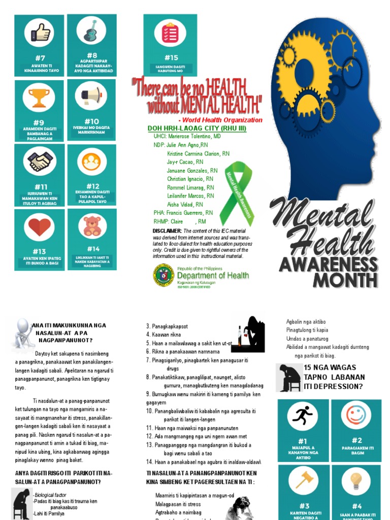 Mental Health Awareness and Resources | PDF | Self-Improvement | Wellness
