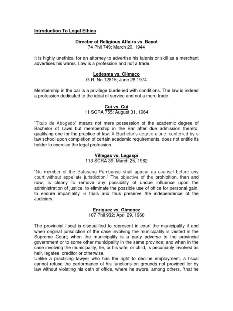 Legal Ethics Agpalo Case Doctrines PDF Lawyer Practice Of Law