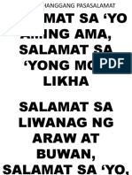 WALANG HANGGANG PASASALAMAT