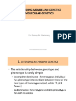 Extending Mendelian Genetics & Molecular Genetics: Dr. Fenny M. Dwivany