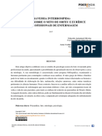 Travessia Interrompida: Um Estudo Sobre o Mito de Orfeu e Eurídice e Os Profissionais de Enfermagem