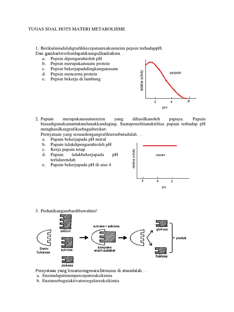 Soal Biologi Metabolisme Sel