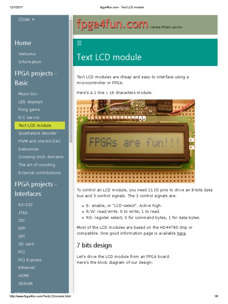LCD Verilog Computer Engineering Electronic Engineering