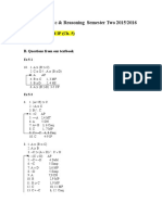 Logic and Reasoning Tutorial Questions with Detailed Solutions