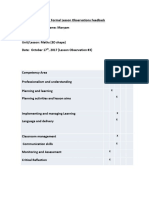 MST Formal Lesson Observations Feedback October 17th2017