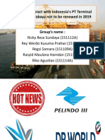 DP World Contract With Indonesia's PT Terminal Petikemas