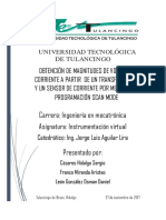 Obtención de Valores de Voltaje y Corriente A Partir de Un Senor de Corriente en Modo Scan