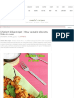 Chicken Tikka Recipe - How To Make Chicken Tikka Recipe in Oven PDF