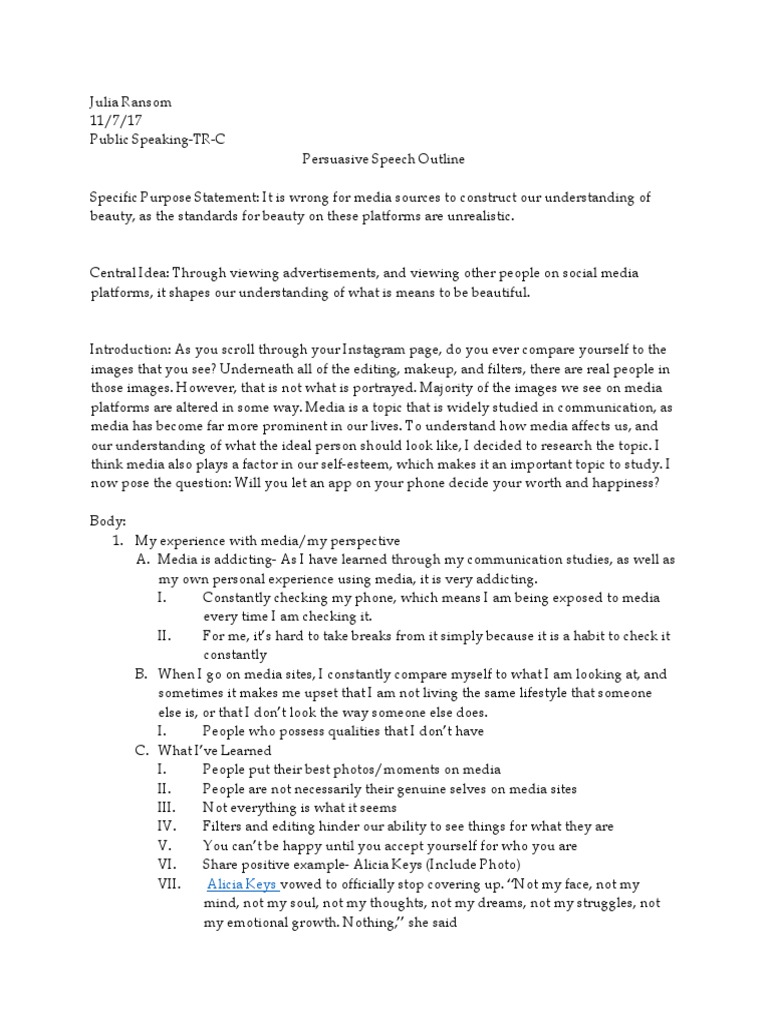 Body image essay thesis image