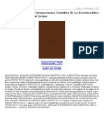 Grafologia Analisis E Interpretacion Cientifica de La Escritura