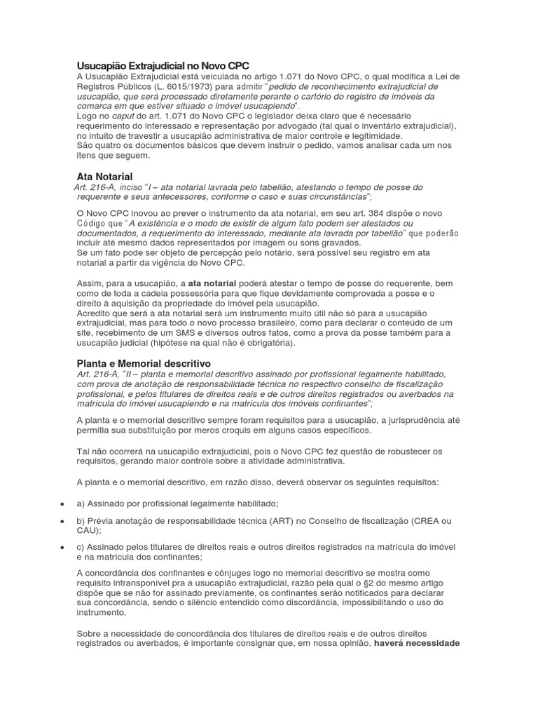 Citação Dos Confinantes Na Ação De Usucapião Novo Cpc