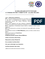 REGULAMENT DE ORGANIZARE SI FUNCTIONARE - Comisie - Curriculum PDF