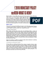 Monetary Policy RBI July 2010 Review What Is New VRK100 30082010