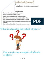 Fronted Adverbials Manner