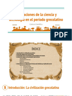 Presentación - Aportaciones de La Ciencia y Tecnología en El Período Grecolatino PDF