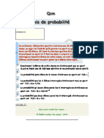 Qcm Lois de Probabilite