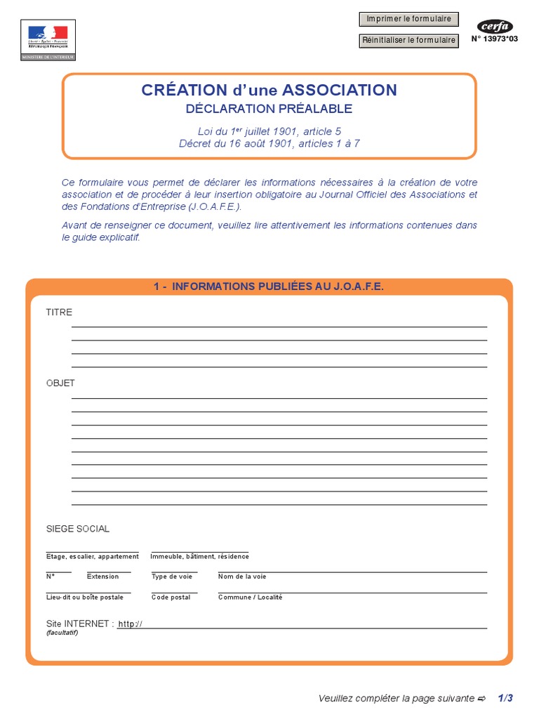 TÉLÉCHARGER FORMULAIRE CERFA 13973