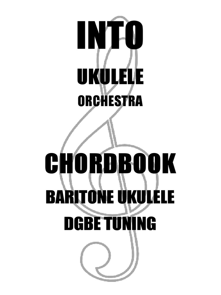 Baritone Ukulele Chord Book Chord Music String Instruments