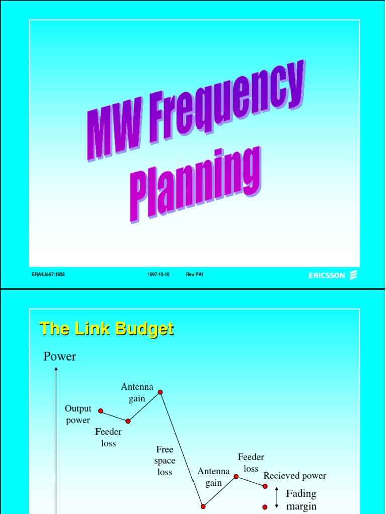 4 MW Frequency Planning PDF Antenna (Radio)
