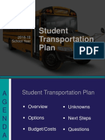 2018-19 Dallas ISD Student Transportation Plan