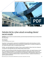 Deloitte Hit by Cyber-Attack Revealing Clients' Secret Emails - Business - The Guardian
