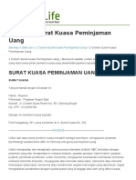 2 Contoh Surat Kuasa Peminjaman Uang - Contoh Surat Kuasa