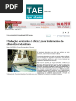 REVISTA TAE - Radiação Ionizante é Eficaz Para Tratamento de Efluentes Industriais